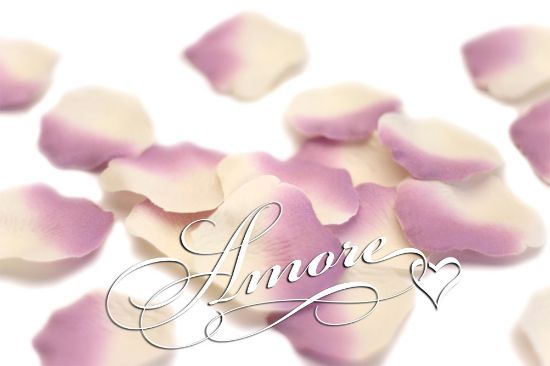 Picture of Silk Rose Petals Extravaganza (Lavender and Light Ivory)