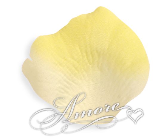 Picture of Silk Rose Petals Moonlight (Light Ivory and Yellow)