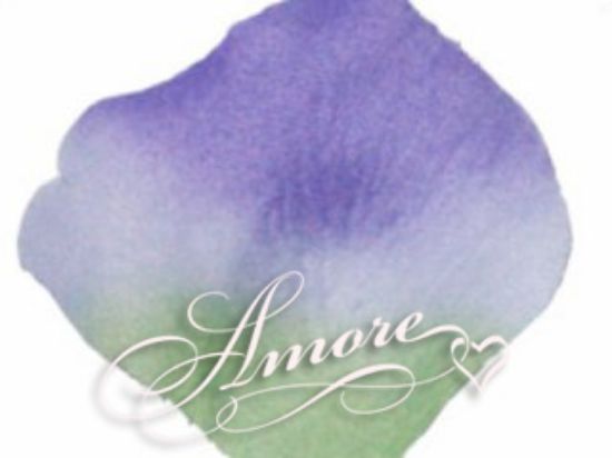 Picture of Silk Rose Petals Vogue (Green and Lavender)